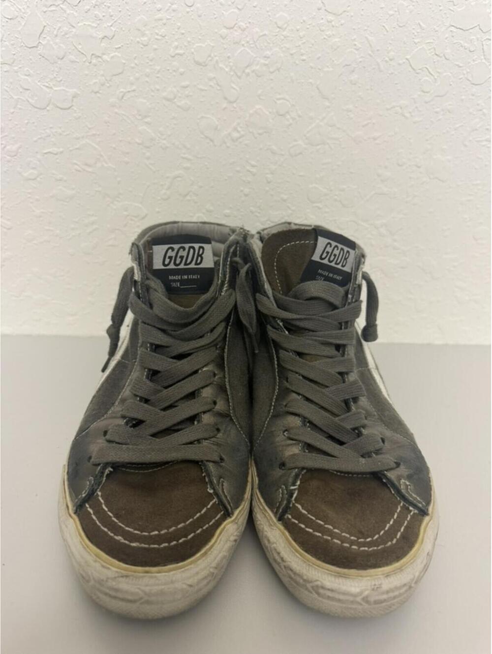 Golden Goose High-Top Slide Sneakers with White Star Detail - Women's Size 36 - Picture 2 of 7